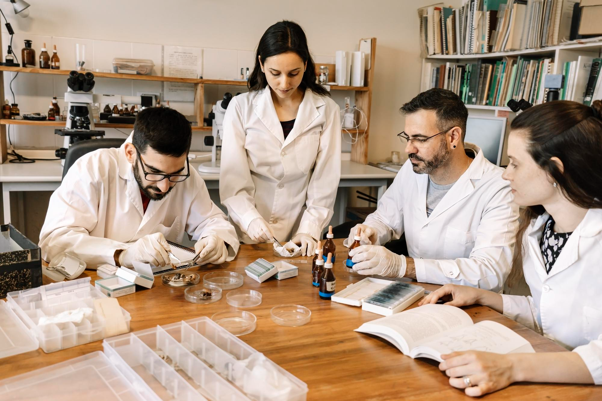Scientists in laboratory